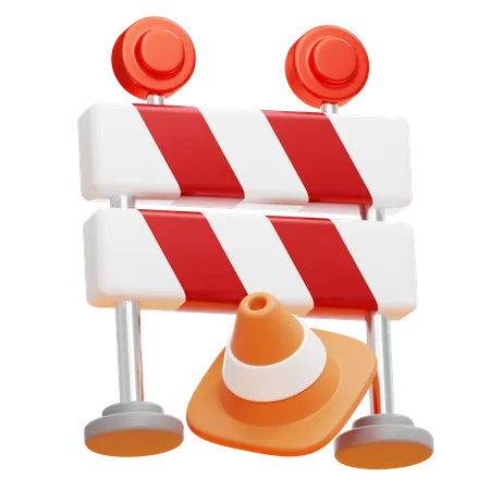 Road Barrier  3D Icon