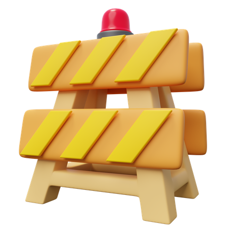 Road Barrier  3D Icon