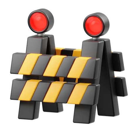 Road Barrier  3D Icon