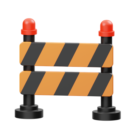 Road Barrier  3D Icon