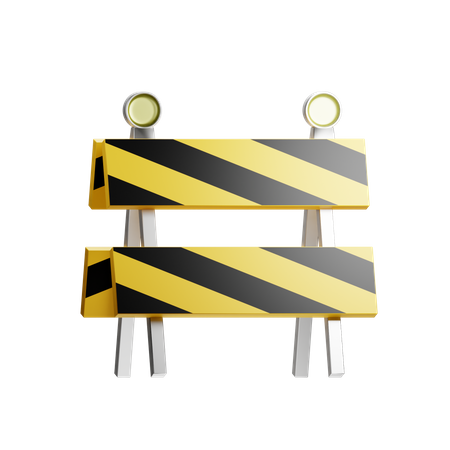 Road Barrier  3D Icon