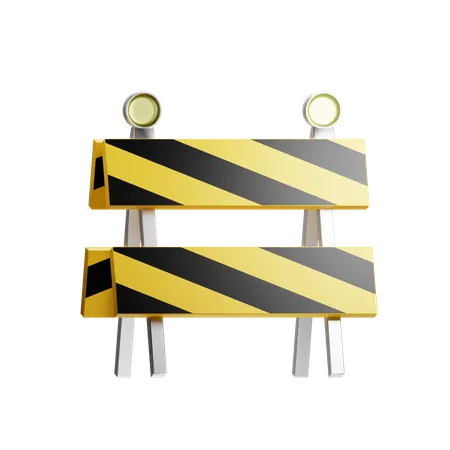 Road Barrier  3D Icon