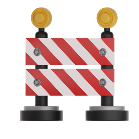 Road Barrier  3D Icon