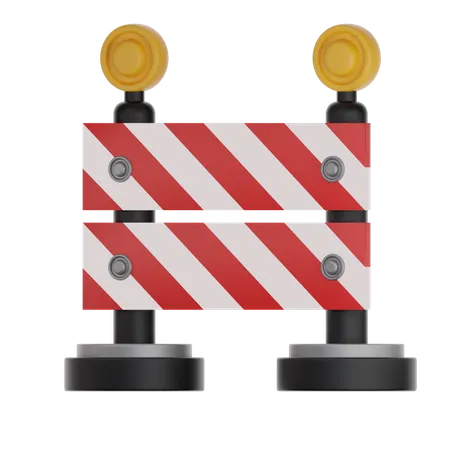 Road Barrier  3D Icon