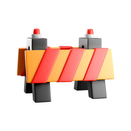 Road Barrier  3D Icon