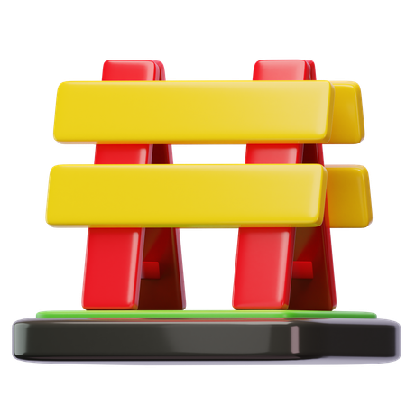 Road Barrier  3D Icon