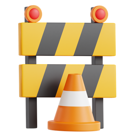 Road Barrier  3D Icon