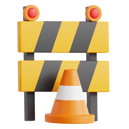 Road Barrier  3D Icon