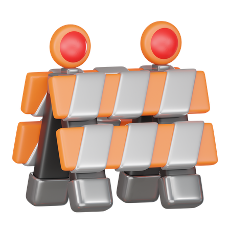 Road Barrier  3D Icon