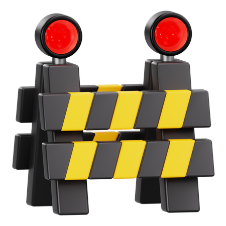 Road Barrier  3D Icon