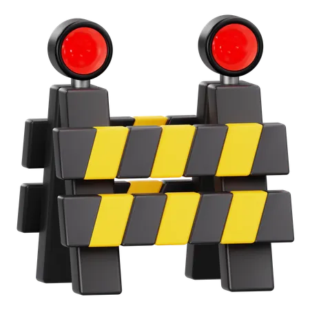 Road Barrier  3D Icon
