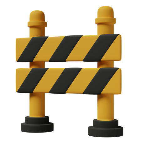 Road Barrier  3D Icon