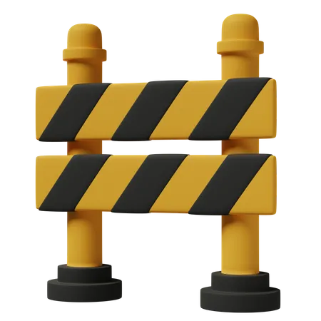 Road Barrier  3D Icon