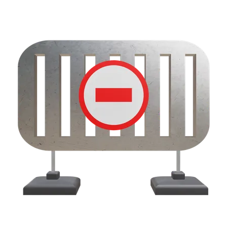 Road Barrier  3D Icon