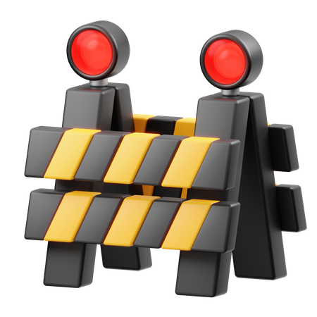 Road Barrier  3D Icon