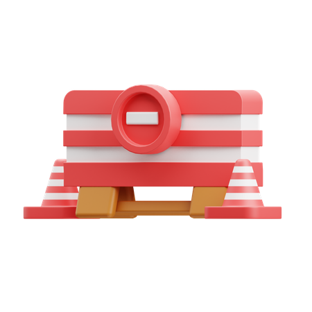 Road Barrier  3D Illustration