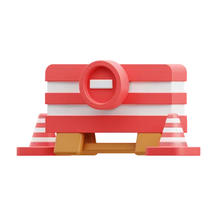 Road Barrier  3D Illustration