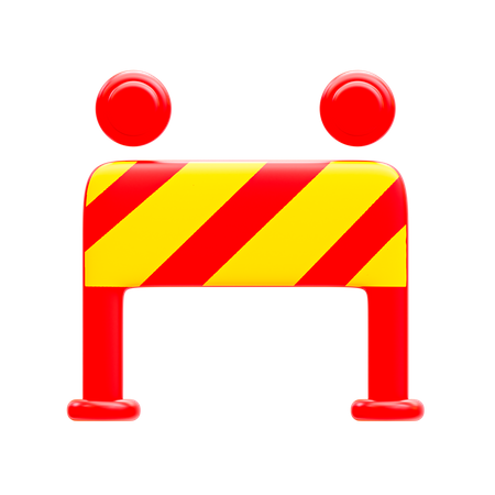 Road Barrier  3D Illustration