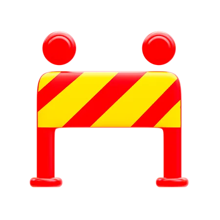 Road Barrier  3D Illustration