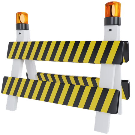 Road Barrier  3D Illustration