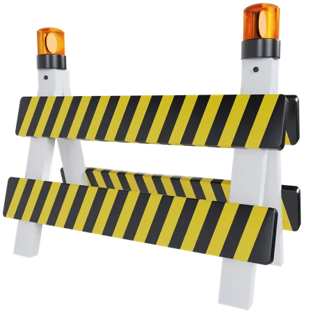 Road Barrier  3D Illustration