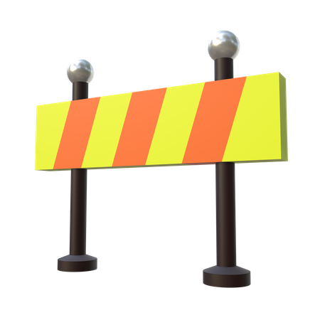 Road Barrier 3D Icon