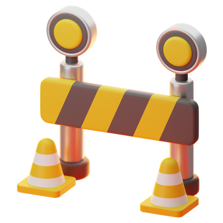 道路封鎖  3D Icon