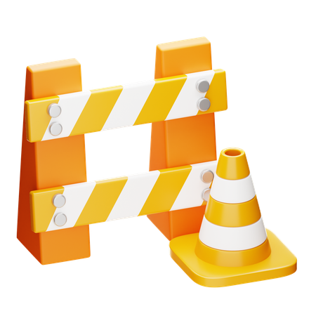 道路封鎖  3D Icon