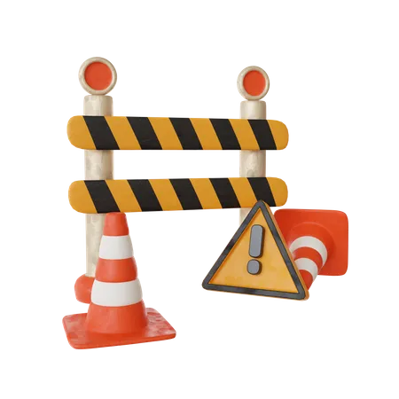 Road Block  3D Icon