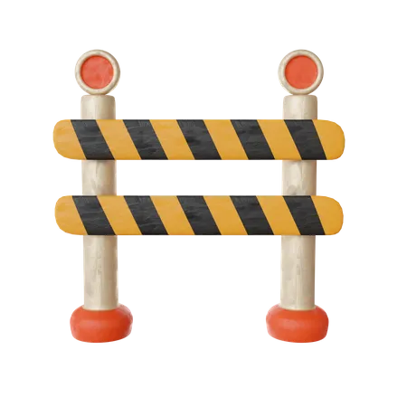 3 D Construction Road Barrier 3D Icon