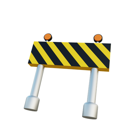Road blocker 3D Illustration