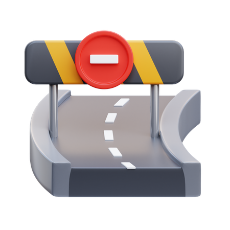 Road Closed  3D Icon