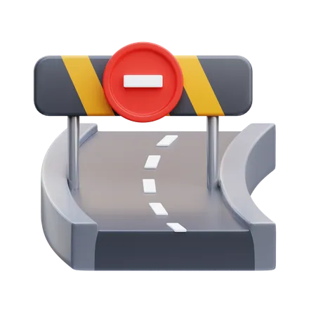 Road Closed  3D Icon