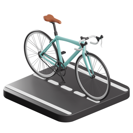 Road Cycling 3D Illustration
