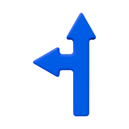 Road Intersection Arrow  3D Icon