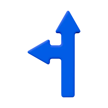 Road Intersection Arrow  3D Icon