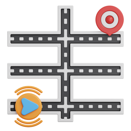 Road Navigation  3D Icon
