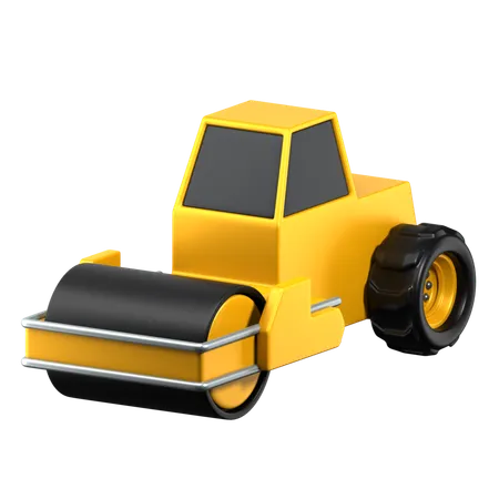 Road Roller 3 D Construction Vehicles Icon 3D Icon