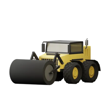 Road Roller  3D Illustration