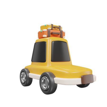 Road Trip Car  3D Icon