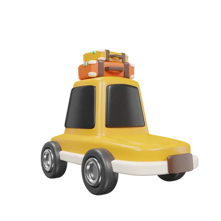 Road Trip Car  3D Icon