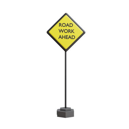 Road Work A Head  3D Icon