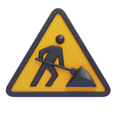 Roadwork Sign  3D Icon