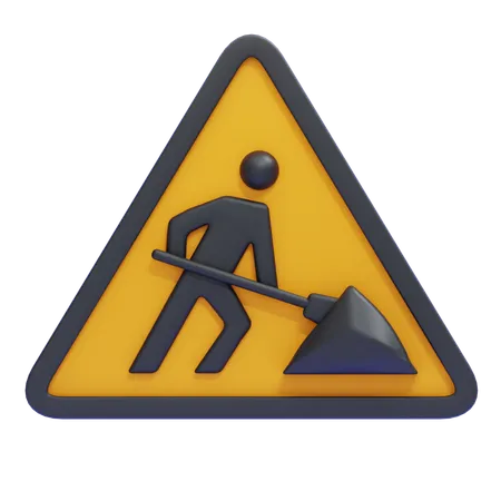 Roadwork Sign  3D Icon