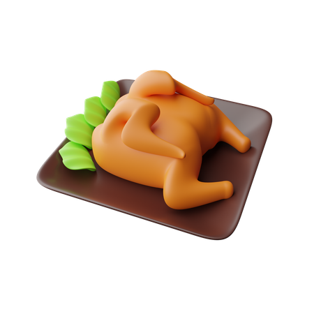 Roast chicken  3D Icon