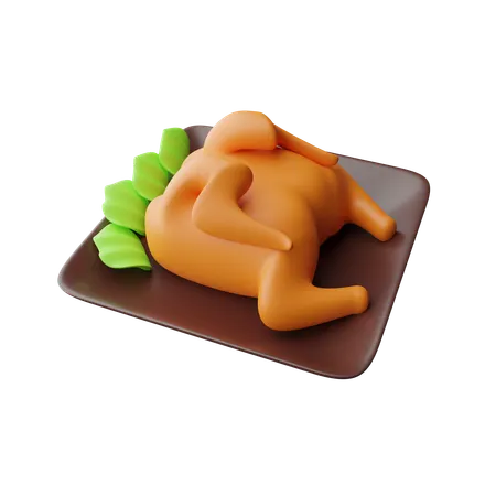 Roast chicken  3D Icon