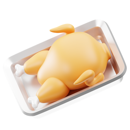 Roast Chicken  3D Icon