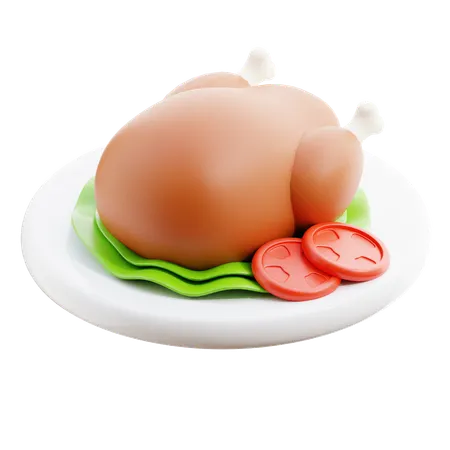 Roast Chicken  3D Icon