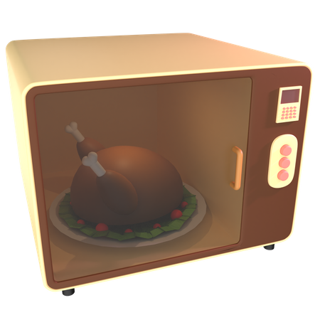 Roast Chicken  3D Icon