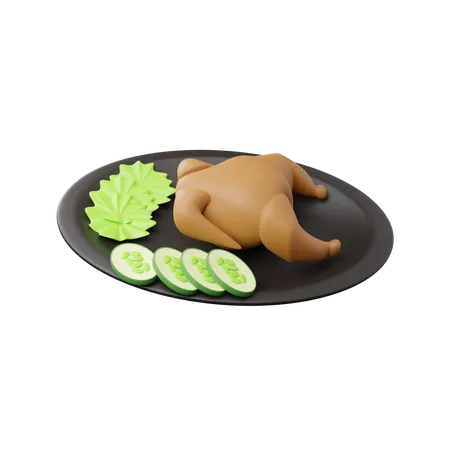 Roasted Chicken Download This Item Now 3D Icon